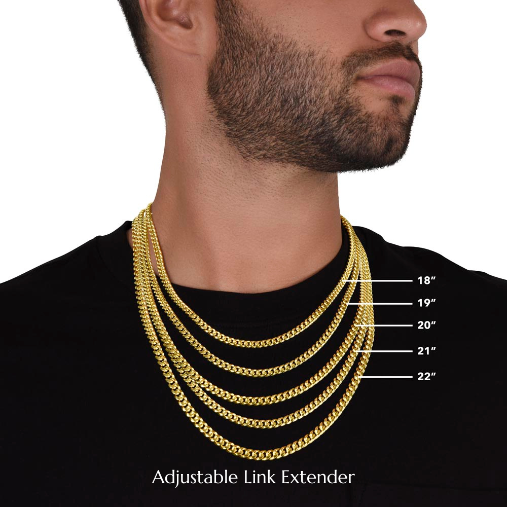 Cigar Art Portrait + Cuban Link Chain