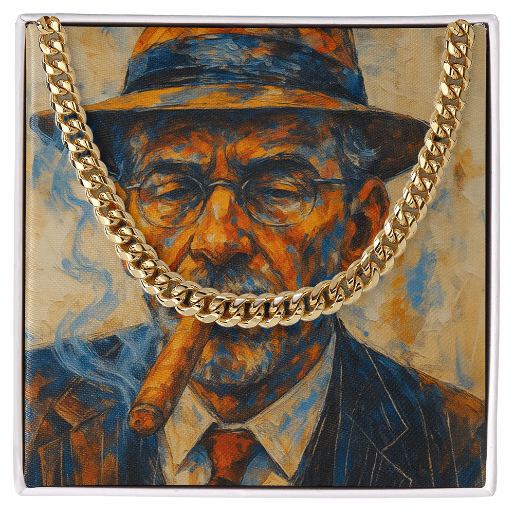 Cuban-Link Chain + Cigar Art Portrait