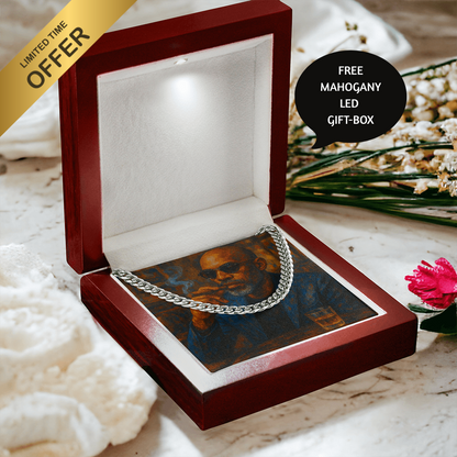 Cigar Art Portrait + Cuban Link Chain